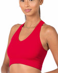 Zenana Ribbed Cropped Racerback Tank - My Pampered Life Seattle