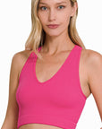 Zenana Ribbed Cropped Racerback Tank - My Pampered Life Seattle