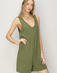 HYFVE V-Neck Sleeveless Romper with Pockets