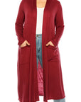 Plus Size Solid Duster Cardigan