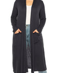 Plus Size Solid Duster Cardigan