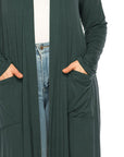 Plus Size Solid Duster Cardigan