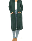 Plus Size Solid Duster Cardigan