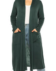 Plus Size Solid Duster Cardigan