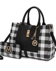 MKF Collection Yola Checkered Satchel bag by Mia k