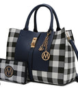 MKF Collection Yola Checkered Satchel bag by Mia k