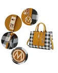 MKF Collection Yola Checkered Satchel bag by Mia k