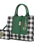 MKF Collection Yola Checkered Satchel bag by Mia k