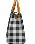 MKF Collection Yola Checkered Satchel bag by Mia k