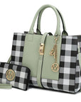 MKF Collection Yola Checkered Satchel bag by Mia k