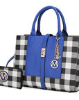 MKF Collection Yola Checkered Satchel bag by Mia k