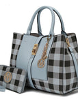 MKF Collection Yola Checkered Satchel bag by Mia k