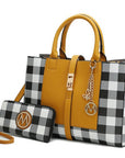 MKF Collection Yola Checkered Satchel bag by Mia k