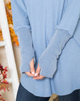 Textured Rib Thumbhole Tunic