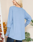 Textured Rib Thumbhole Tunic