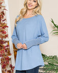 Textured Rib Thumbhole Tunic