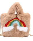 Fuzzy Rainbow Handbag