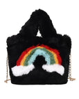 Fuzzy Rainbow Handbag