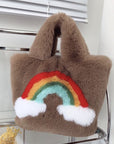 Fuzzy Rainbow Handbag