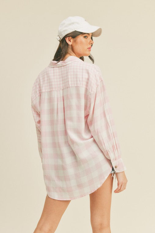 Lush Clothing Oversized Button Up Shirt