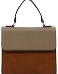 Colorblock Top Handle Satchel