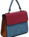 Colorblock Top Handle Satchel