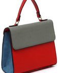 Colorblock Top Handle Satchel