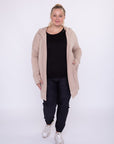 Mono B Curvy Longline Hooded Cardigan with Pockets