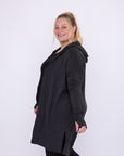 Mono B Curvy Longline Hooded Cardigan with Pockets