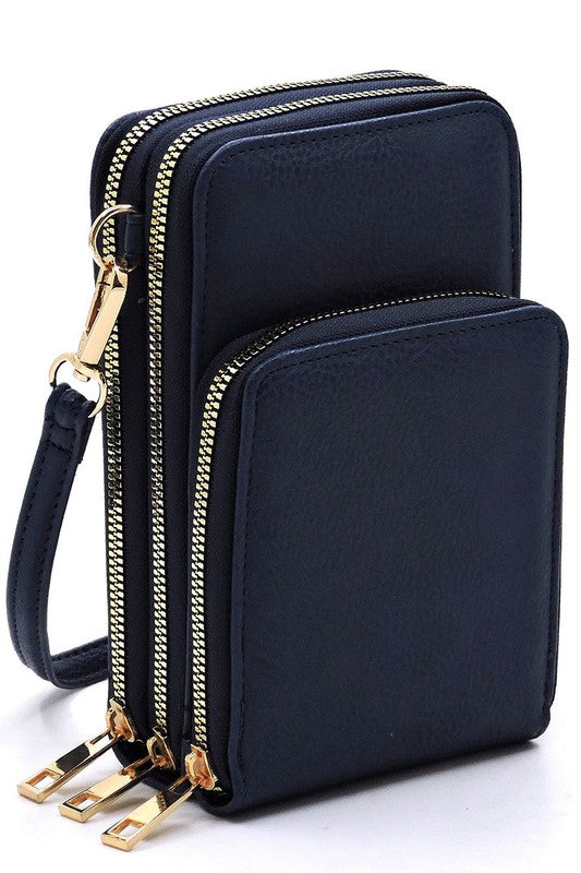 Black Minimalist Phone Wallet Credit Card Holder Crossbody Bag For Daily Purse  Pouch Shoulder Bag Cellphone Case Phone Bag Clutch | SHEIN