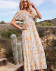 Floral Print Summer Maxi Sundress - Online Only