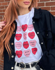 Rock N Roll Music 12 Hearts Graphic Tee