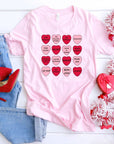 Rock N Roll Music 12 Hearts Graphic Tee