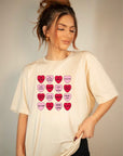 Rock N Roll Music 12 Hearts Graphic Tee