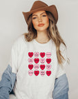 Rock N Roll Music 12 Hearts Graphic Tee