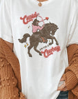 Cupid Aim For A Cowboy Valentines Graphic Tee