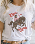 Cupid Aim For A Cowboy Valentines Graphic Tee