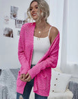 Hope Horizon Hot Pink Knit Open Cardigan With Pockets