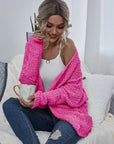 Hope Horizon Hot Pink Knit Open Cardigan With Pockets