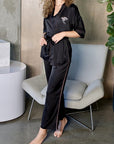 Hope Horizon Black 3 Piece Kimono Pajama Sets