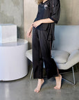 Hope Horizon Black 3 Piece Kimono Pajama Sets