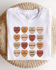 Plus Size TANS Rock and Roll Classics 12 Hearts Graphic Tee