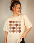 Plus Size TANS Rock and Roll Classics 12 Hearts Graphic Tee