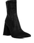 Hustlers Shimmer Block Heeled Ankle Boots