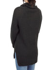 Cowl Neck Oversized Pop-Corn Knit Tunic Sweater