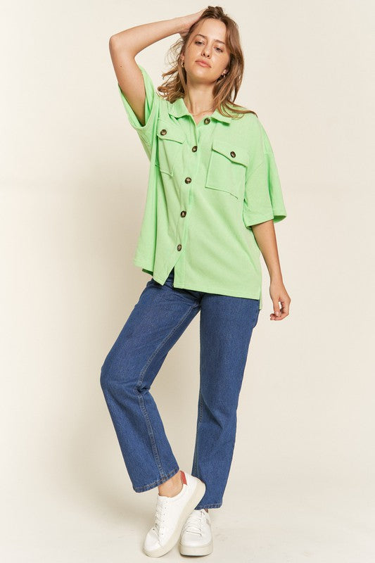 Jade By Jane Smile Face Back Shirt