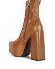 Whippers Patent Pu High Platform Ankle Boots