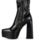 Whippers Patent Pu High Platform Ankle Boots