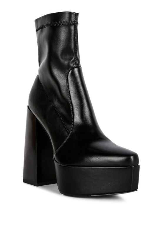 Whippers Patent Pu High Platform Ankle Boots