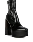 Whippers Patent Pu High Platform Ankle Boots